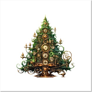 Steampunk Christmas Tree Posters and Art